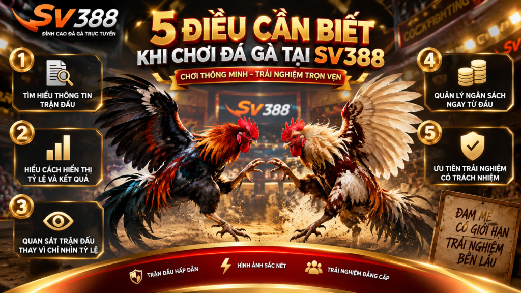 5 điều cần biết khi chơi đá gà tại SV388