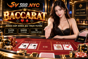 Baccarat SV388 với khu vực Player – Banker – Tie