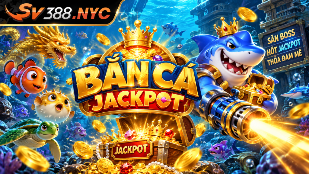 Bắn Cá Jackpot SV388 với giao diện đại dương và boss