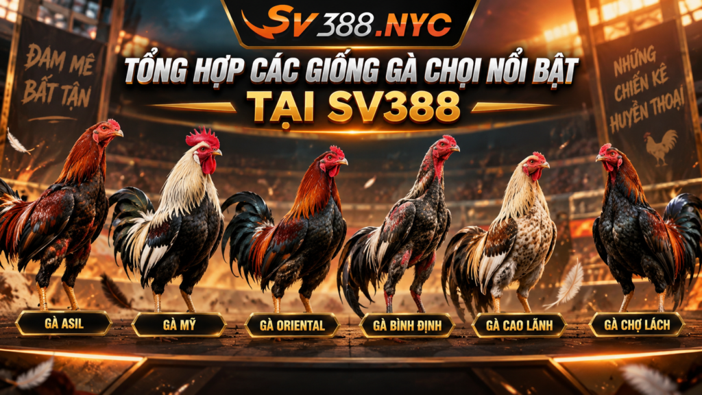 Các giống gà chọi SV388 phổ biến