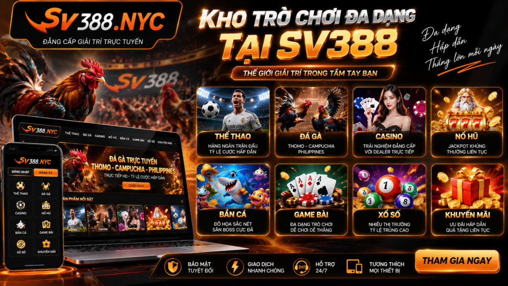 Kho trò chơi đa dạng tại SV388