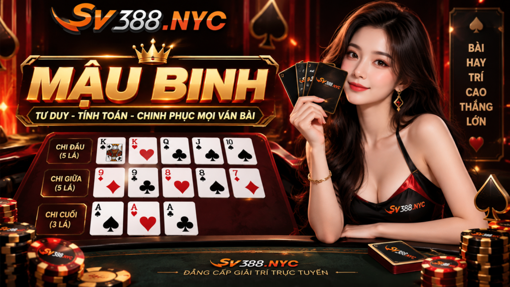 Mậu Binh SV388 và cách xếp 13 lá bài thành ba chi